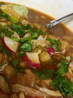 A picture of Chicken Posole.