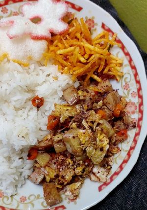 Foto resep Telur orak arik jengkol Cabai bawang terasi