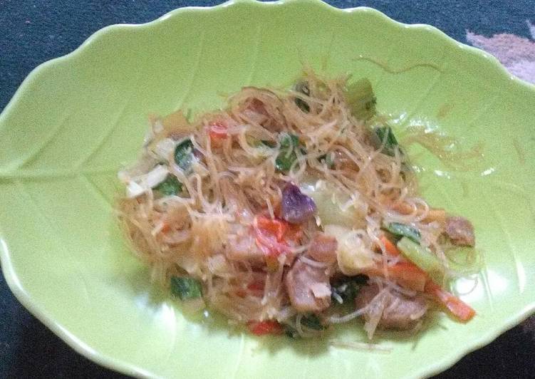 Proses Menyiapkan Bihun sayur saos tiram enakk Anti Gagal