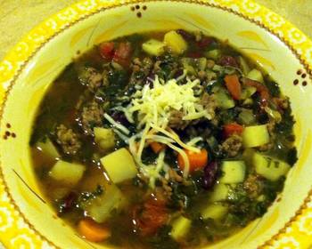 Fresh, Serving Recipe Hearty beef soup Delicious and Healthy