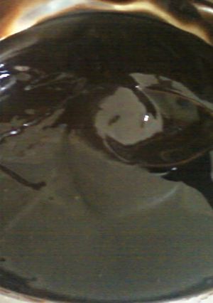 A picture of Chocolate ganache.