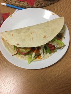 A picture of Vegetarian wrap.