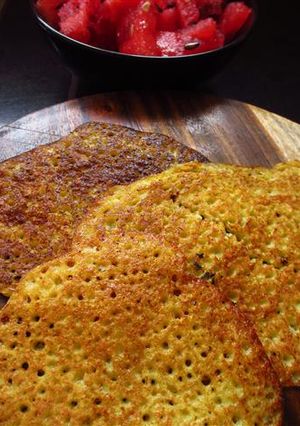 A picture of Watermelon Crepes {Sweet and Savoury Version}.