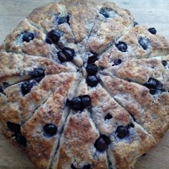 A picture of Rich Blueberry Scones.