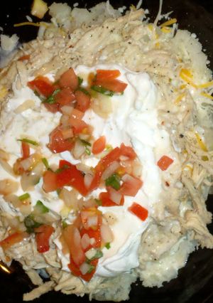 A picture of White Bbq Chicken Baked Potato.