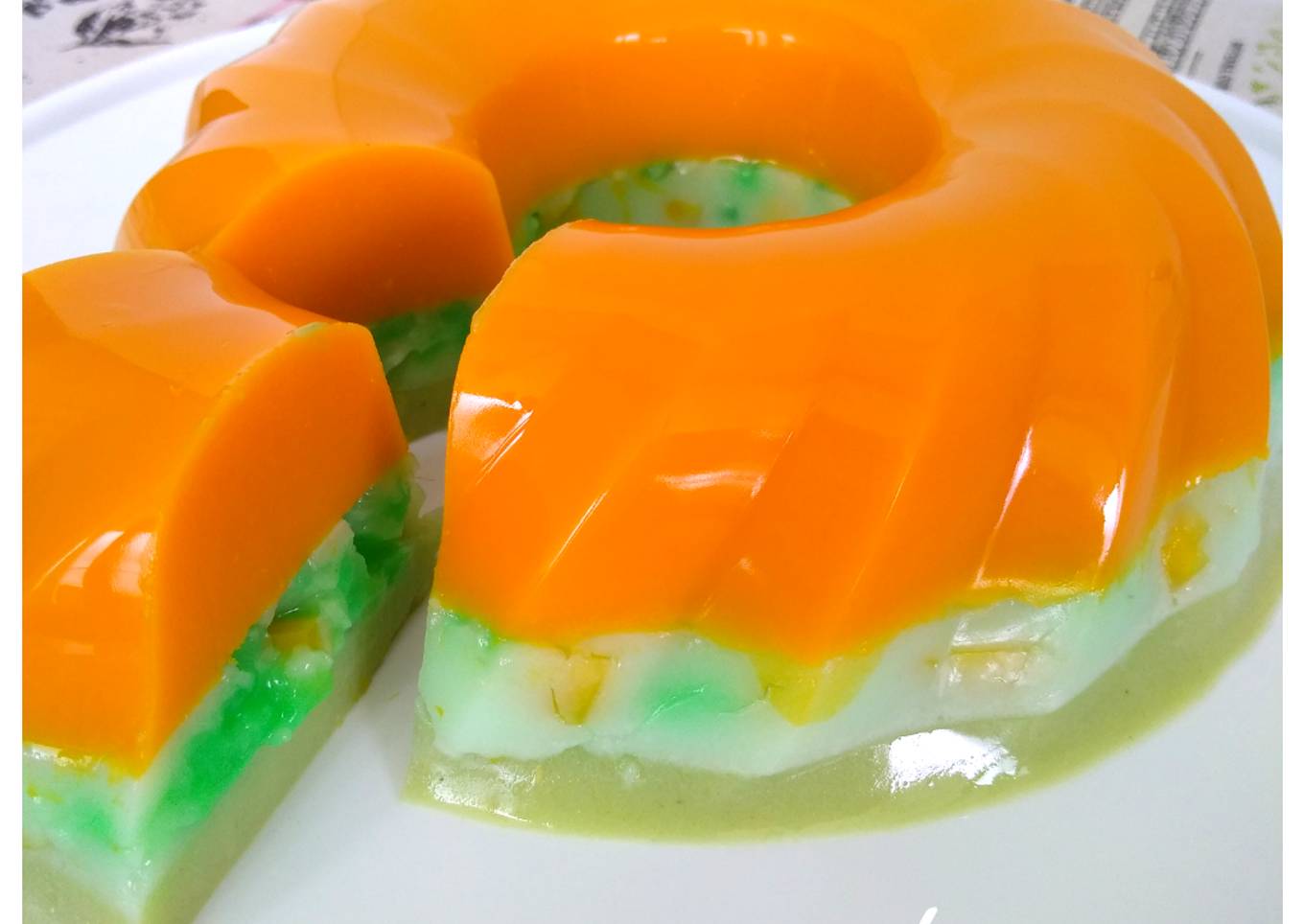 Puding labu cendol nangka daun pandan