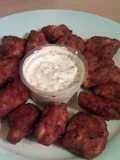 Vickys Chicken Pakoras with a cool Raita Dip, GF DF EF SF NF