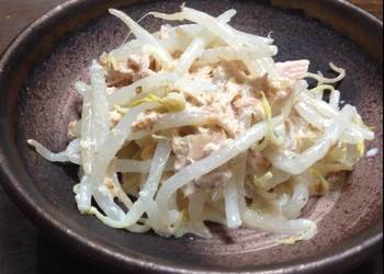 Easy Fast Cooking Tuna  Bean Sprouts Tossed with Sesame Dressing  Just One More Side Dish Restaurant Style
