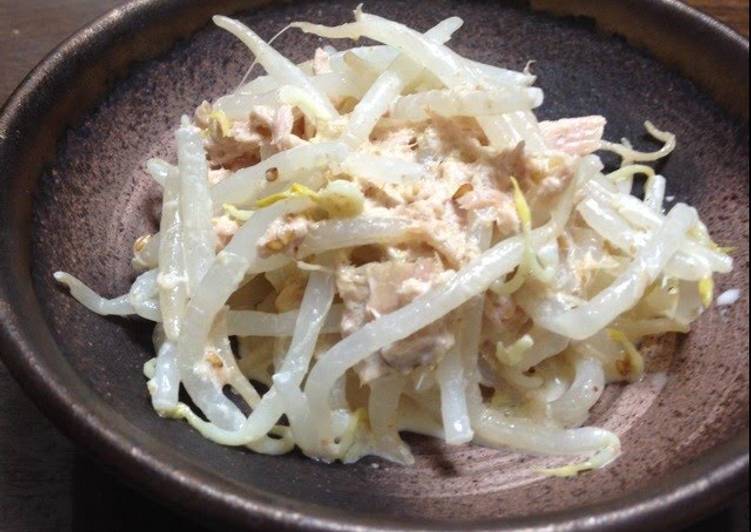 Tuna & Bean Sprouts Tossed with Sesame Dressing - Just One More Side Dish Tuna & Bean Sprouts Tossed with Sesame Dressing - Just One More Side Dish