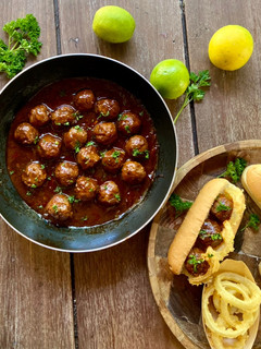 Foto resep Bola- bola Daging Saus BBQ (Sweet and Sour BBQ Meatballs)