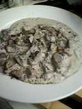 Portobellos en crema espesa