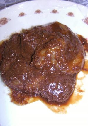 A picture of Kinako, Cocoa & Coffee Mochi in the Microwave Like It's Freshly Pounded.