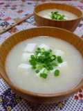 Thick and Creamy Miso Soup with Potato and Tofu