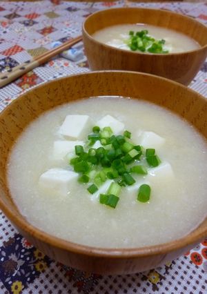 A picture of Thick and Creamy Miso Soup with Potato and Tofu.