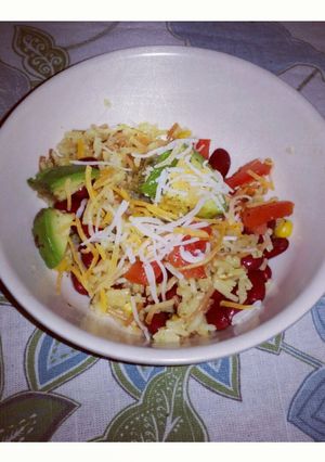 A picture of burrito bowl.
