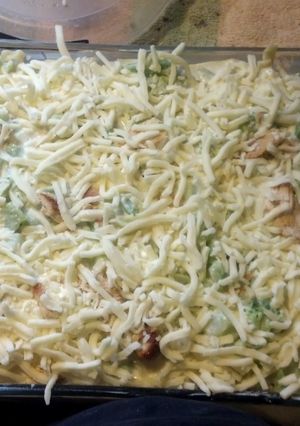 A picture of White lasagna.