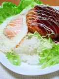 Healthy Loco Moco with Sardine Hamburgers