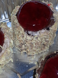 A picture of Luscious Brownie Cream Cake with Nut Crunch.
