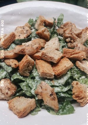 Foto resep Caesar Salad & Homemade Yogurt Dressing
