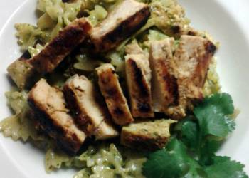 Popular Cuisine Cilantro Pesto Pasta with Grilled Chicken Delicious Steady Popular Cuisine Cilantro Pesto Pasta with Grilled Chicken Delicious Steady