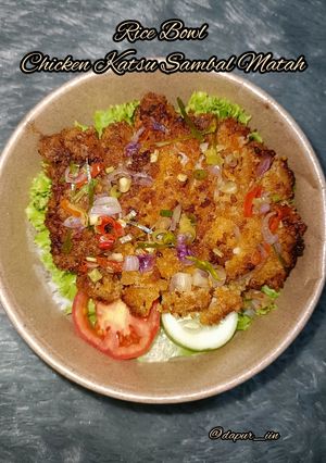 Foto resep 146. Rice Bowl Chicken Katsu Sambal Matah