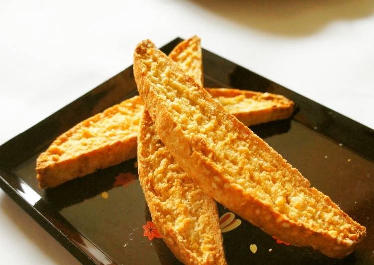 Simple Way to Prepare Any-night-of-the-week Egg-Free Miso &amp; Sesame Okara Biscotti