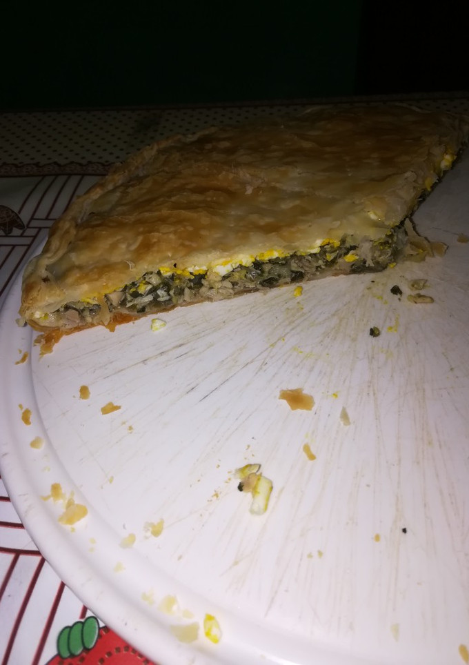 Una foto de Tarta de acelga y pollo