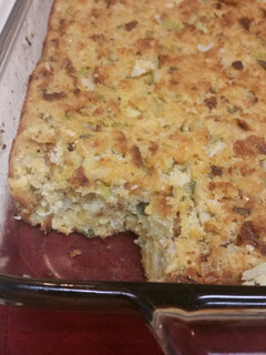 A picture of Southern Style Cornbread Dressing.