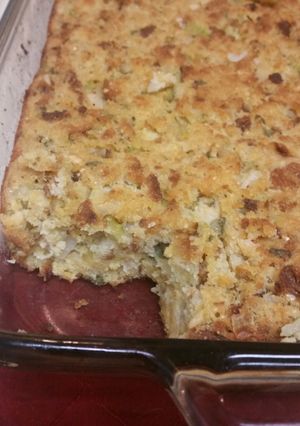 A picture of Southern Style Cornbread Dressing.