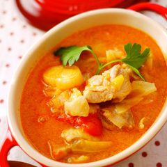 A picture of Perfect with Rice! Chicken and Tomato Milk Soup.