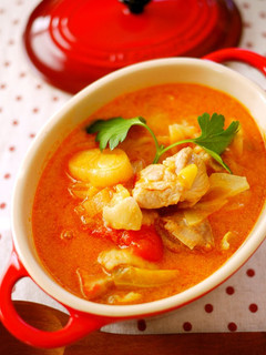 A picture of Perfect with Rice! Chicken and Tomato Milk Soup.