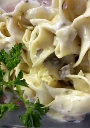 A picture of Noodles n Shrooms Sidedish.