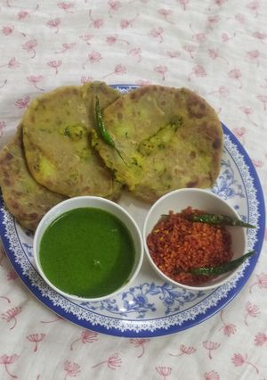 A picture of Whole wheat flour stuff paratha.