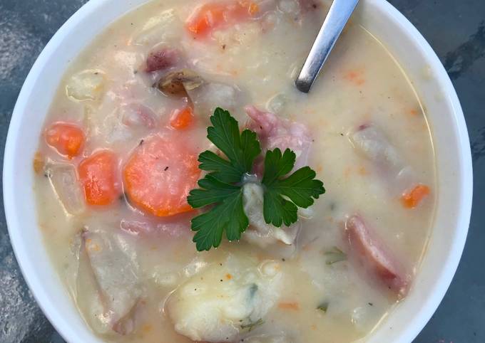 Steps to Prepare Speedy Ham and Potato Soup