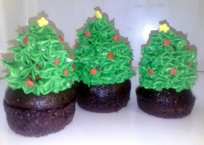 Christmas tree Mini cupcakes