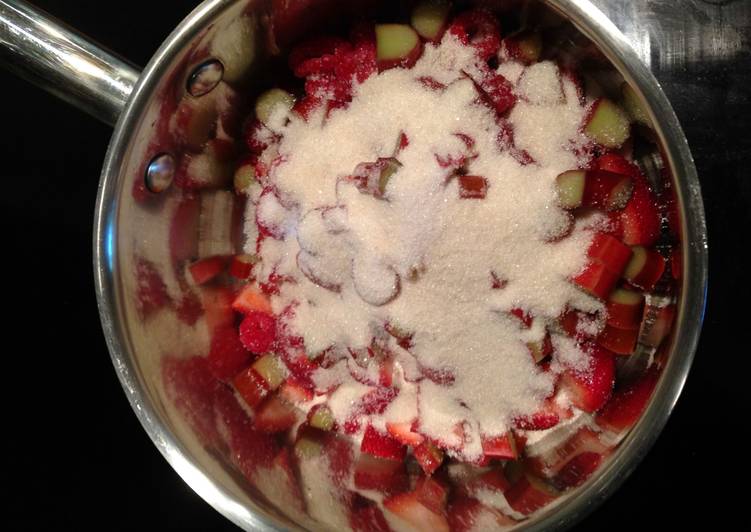 Raspberry Strawberry Rhubarb Jam
