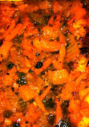 A picture of pork chops and Dijon sauce.