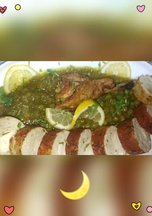 صورة لوصفة جلبانة برولي الدجاج 😋
