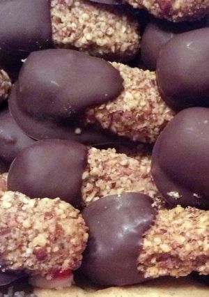 A picture of Pecan Log Cookies.