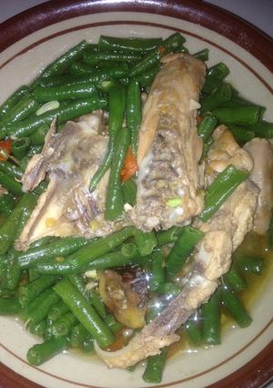 Foto resep Tumis kacang panjang tulang ayam