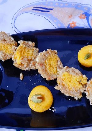 ડ્રાયફ્રૂટ કોકોનટ રોલ (Dryfruit Coconut Roll Recipe In Gujarati) રેસીપી મુખ્ય ફોટો