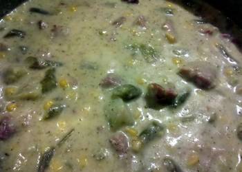 Ultimate, Prepare cream of broccoli  ham soup Delicious and Healthy