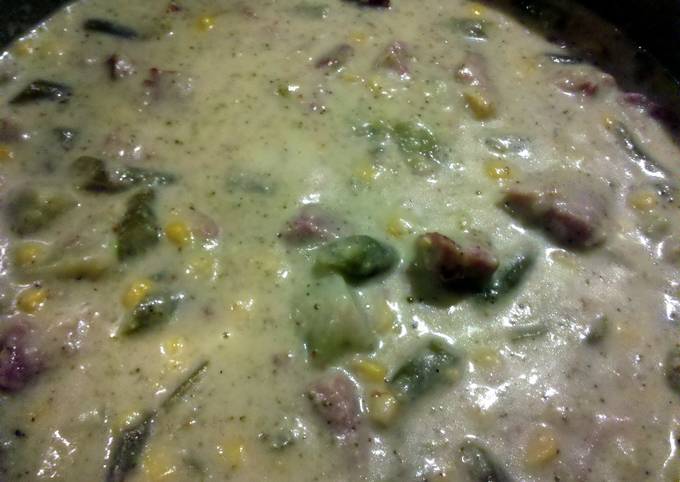 cream of broccoli &amp; ham soup