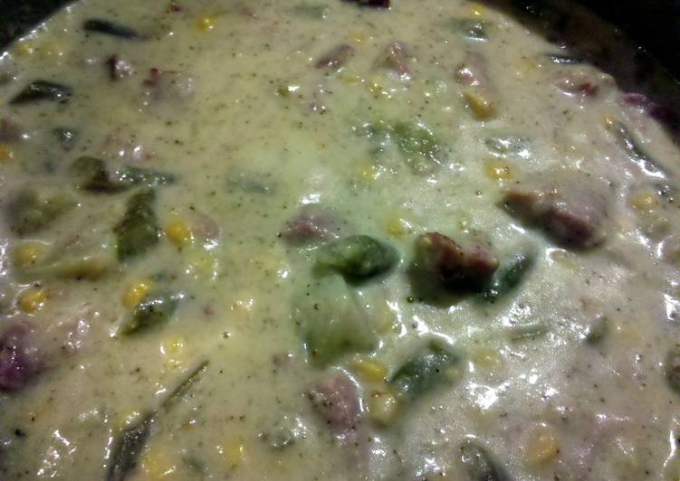 Recipe of Quick cream of broccoli &amp; ham soup