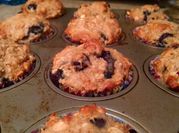 A picture of blueberries muffins