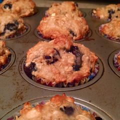 A picture of Healthy Blueberry Oatmeal Muffins.