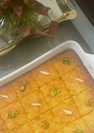 صورة لوصفة بسبوسه سهله جداً واقتصاديه