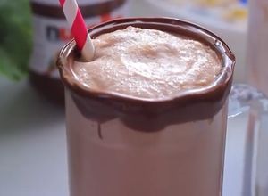 صورة لوصفة ميلك شيك بالنوتيلا