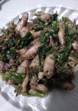 Foto resep Oseng asin cumi cabe ijo