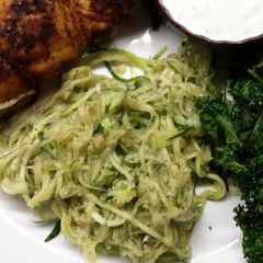 A picture of Parmesan Zucchini "Speghetti".
